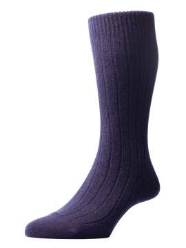 Chaussettes bleu marine 85% cachemire Pantherella