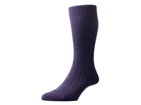 Chaussettes bleu marine 85% cachemire Pantherella