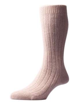 Chaussettes beige 85% cachemire Pantherella