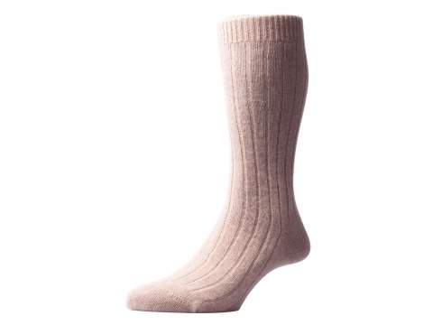 Chaussettes beige 85% cachemire Pantherella