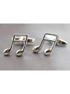 Boutons de manchette note musicale