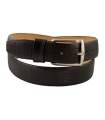 ceinture noire cuir imprimé GP&MAX à petits carrés