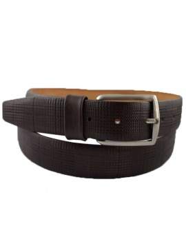 ceinture marron fantaisie petits carrés GP&MAX