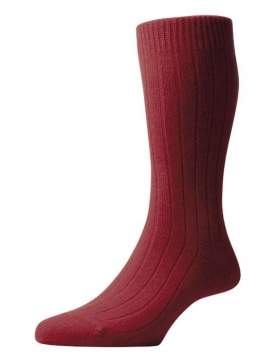 Chaussettes de couleur bordeaux 85% cachemire Pantherella